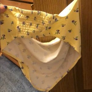 Handkerchief strapless crop top